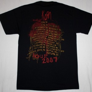 KORN EVOLUTION '07 NEW BLACK T-SHIRT