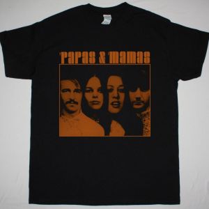 THE MAMAS AND THE PAPAS THE PAPAS & THE MAMAS NEW BLACK T SHIRT
