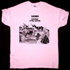 CARAVAN IN THE LAND OF GREY AND PINK NEW PINK T-SHIRT
