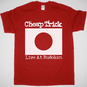CHEAP TRICK LIVE AT BUDOKAN JAPAN FLAG  NEW RED T-SHIRT