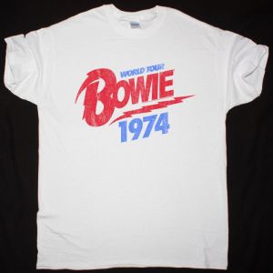 DAVID BOWIE 1974 WORLD TOUR NEW WHITE T-SHIRT