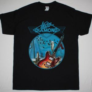 LEGS DIAMOND LEGS DIAMOND 1977 NEW BLACK T-SHIRT
