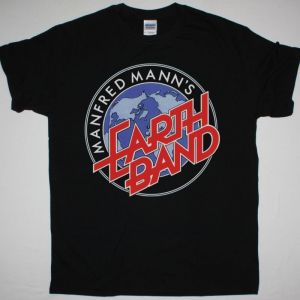 MANFRED MANN’S EARTH BAND LOGO NEW BLACK T-SHIRT