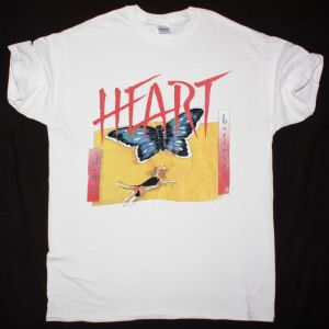 HEART DOG & BUTTERFLY 1978 NEW WHITE T-SHIRT