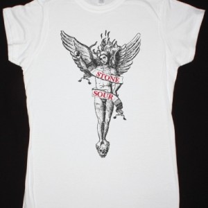 STONE SOUR BLOODY TEARS ANGEL NEW WHITE LADY T-SHIRT