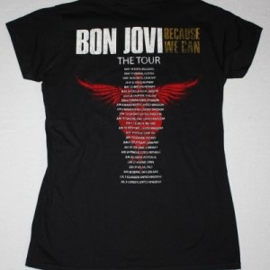 BON JOVI BECAUSE WE CAN THE TOUR EUROPE 2013 NEW BLACK LADY T-SHIRT
