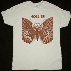 THE HOLLIES BUTTERFLY NEW NATURAL T SHIRT
