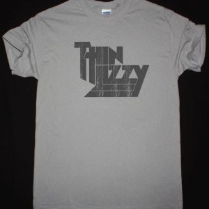 THIN LIZZY LOGO NEW LIGHT GREY T-SHIRT