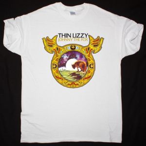 THIN LIZZY JOHNNY THE FOX 1976 NEW WHITE T-SHIRT