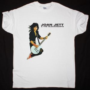 JOAN JETT  & THE BLACKHEARTS ALBUM 1983 NEW WHITE T-SHIRT