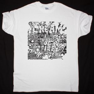 CREAM WHEELS OF FIRE 1968 NEW WHITE T-SHIRT