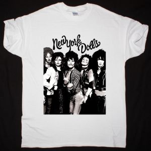 NEW YORK DOLLS BAND NEW WHITE T SHIRT