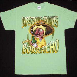 INFECTIOUS GROOVES  MAS BORRACHO NEW MINT GREEN T-SHIRT
