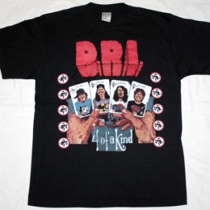 D.R.I. FOUR OF A KIND NEW BLACK T-SHIRT