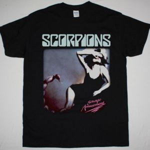 SCORPIONS SAVAGE AMUSEMENT 1988 NEW BLACK T-SHIRT