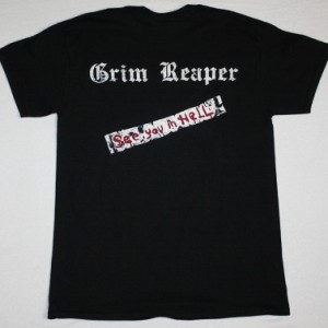 GRIM REAPER SEE YOU IN HELL 1983  NEW BLACK T-SHIRT