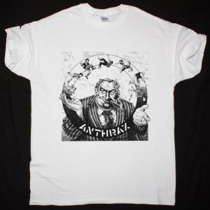 ANTHRAX (UK) CAPITALISM IS CANNIBALISM EP 1982 NEW WHITE T-SHIRT