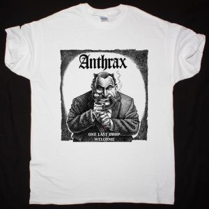 ANTHRAX (UK) ONE LAST DROP NEW WHITE T-SHIRT