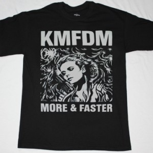 KMFDM MORE & FASTER NEW BLACK T-SHIRT