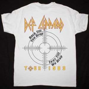 DEF LEPPARD PYROMANIA TOUR NEW WHITE T SHIRT