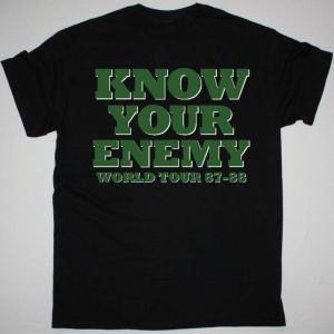LȦȦZ ROCKIT KNOW YOUR ENEMY TOUR-87-88 NEW BLACK T-SHIRT