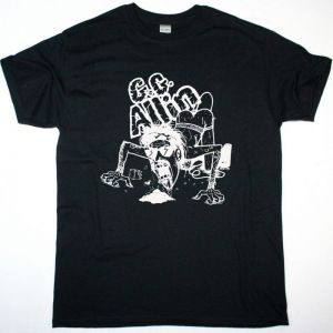 GG ALLIN JEFF CLAYTON NEW BLACK T SHIRT