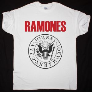 RAMONES HEY HO LET'S GO NEW WHITE T-SHIRT