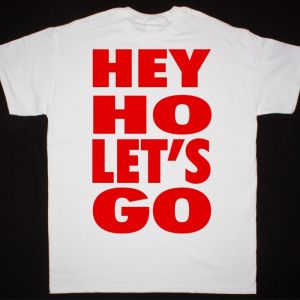 RAMONES HEY HO LET'S GO NEW WHITE T-SHIRT