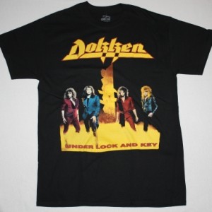 DOKKEN UNDER LOCK AND KEY NEW BLACK  T-SHIRT