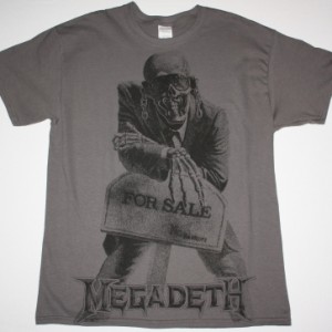 MEGADETH PEACE SELLS ... BUT WHO'S BUYING JUMBO PRINT NEW GREY CHARCOAL T-SHIRT
