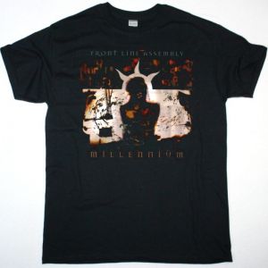 FRONT LINE ASSEMBLY MILLENNIUM NEW BLACK T-SHIRT
