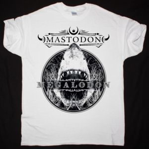MASTODON MEGALODON NEW WHITE T-SHIRT
