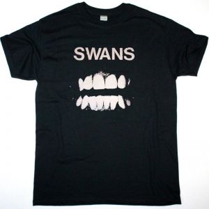 SWANS TEETH NEW BLACK T-SHIRT