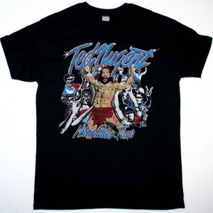 TED NUGENT KICK ASS ROCK TOUR NEW BLACK T-SHIRT