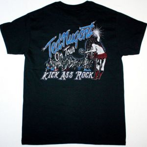 TED NUGENT KICK ASS ROCK TOUR NEW BLACK T-SHIRT