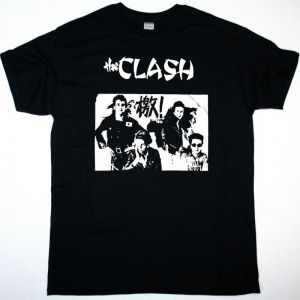 THE CLASH GROUP PHOTO NEW BLACK T-SHIRT