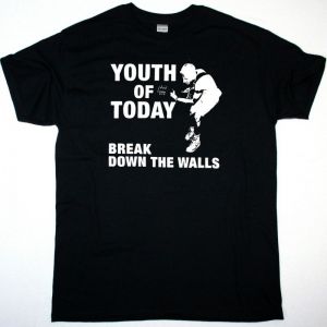 YOUTH OF TODAY BREAK DOWN THE WALLS NEW BLACK T SHIRT