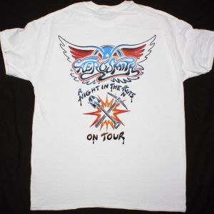 AEROSMITH NIGHT IN THE RUTS TOUR NEW WHITE TSHIRT