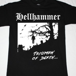 HELLHAMMER TRIUMPH OF DEATH'83 NEW BLACK T-SHIRT