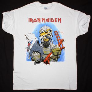 IRON MAIDEN CALIFORNIA INVASION TOUR SHIRT NEW WHITE T-SHIRT