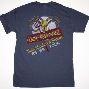 OZZY OSBOURNE NO REST FOR THE WICKED TOUR NEW NAVY T-SHIRT
