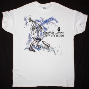 DEPECHE MODE EVERYTHING COUNTS NEW WHITE T-SHIRT