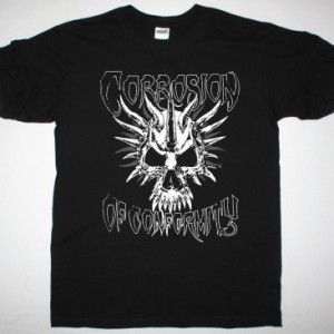 CORROSION OF CONFORMITY SKULL NEW BLACK T-SHIRT