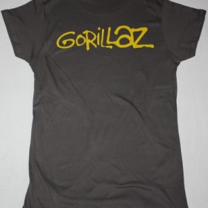 GORILLAZ BAND NEW GREY CHARCOAL LADY T-SHIRT