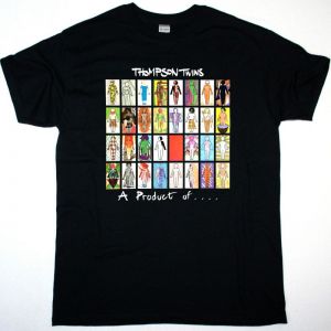THOMPSON TWINS A PRODUCT OF...   NEW BLACK T-SHIRT