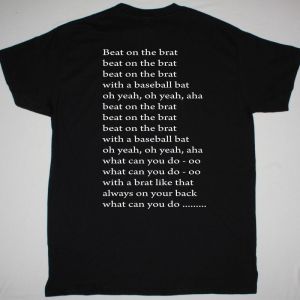 RAMONES BEAT ON THE BRAT NEW BLACK T-SHIRT