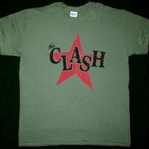 THE CLASH CLASH CITY ROCKERS NEW KAKHI T-SHIRT