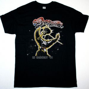AEROSMITH IN CONCERT AMERICAN TOUR 1978 NEW BLACK TSHIRT