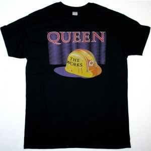 QUEEN THE WORKS NEW BLACK T-SHIRT