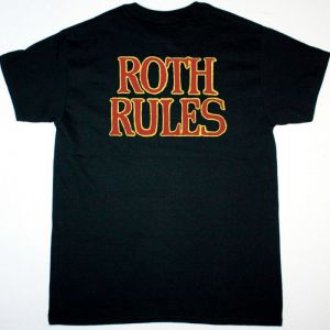 DAVID LEE ROTH EAT EM AND SMILE ROTH RULES NEW BLACK T-SHIRT